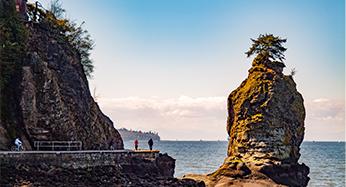 Siwash Rock at Stanley Park in Vancouver, B.C.